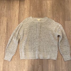 Grey it’s our time sweater. Size XL